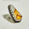 Picture Jasper Ring Sterling Silver, Size 7