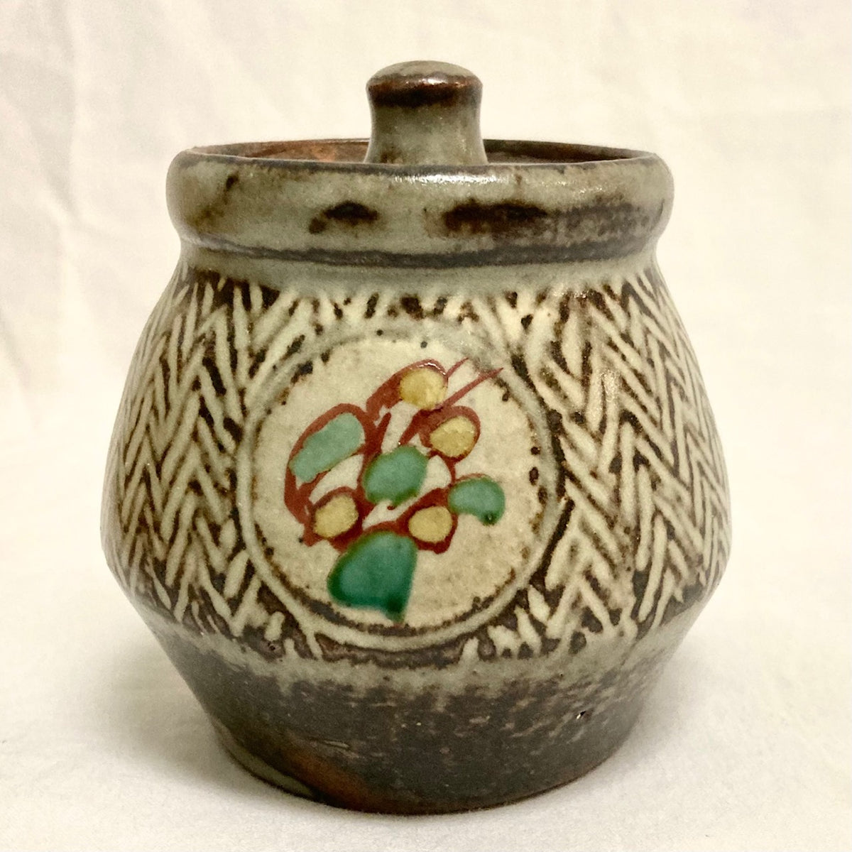 Tatsuzo Shimaoka Stoneware Lidded Pot c. 1980