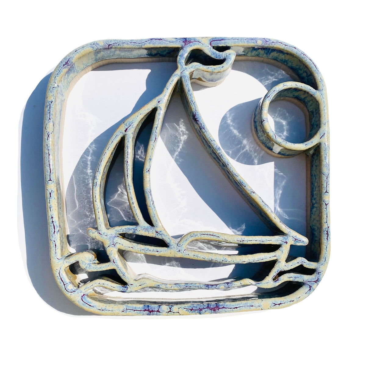 Sailboat Stoneware Trivet Sunrise Nance Galleries