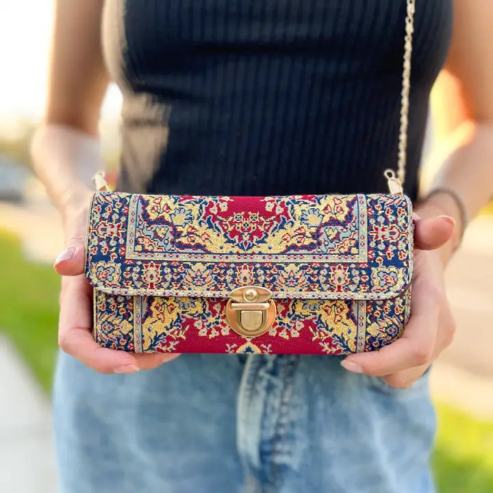 Boho Crossbody Purse Red