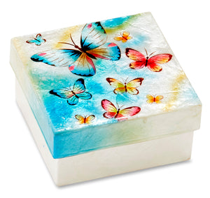 Capiz Shell Box Large Butterfly