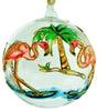 Flamingo Glass Ornament