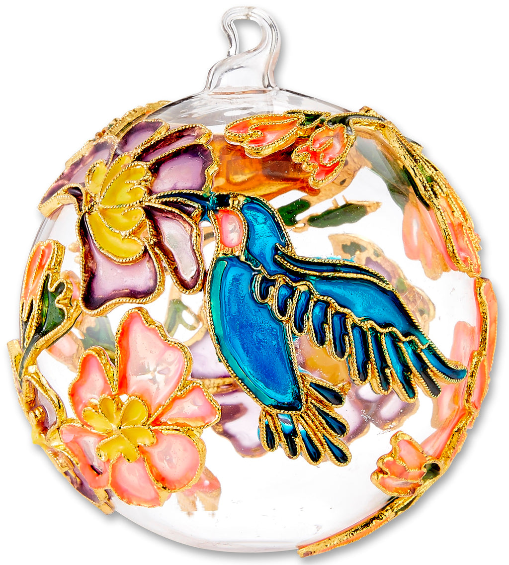 Hummingbird Glass Ornament