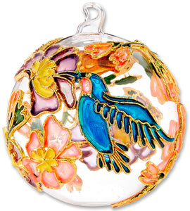Hummingbird Glass Ornament