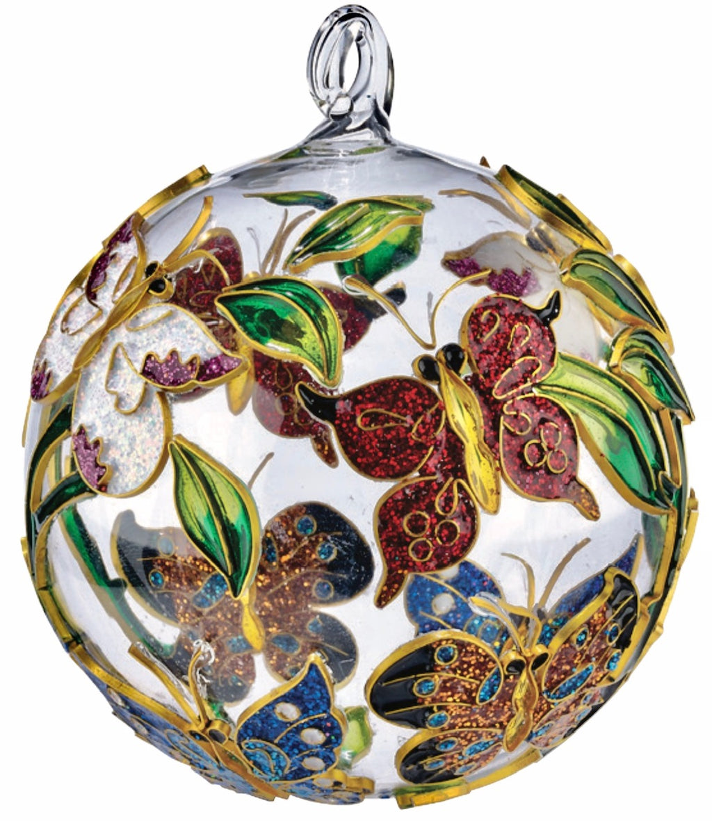 Butterfly Glass Ornament