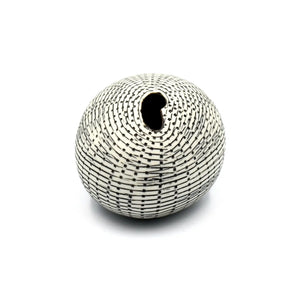 Black Stripe Pebble Vase