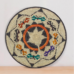 Changir Hand Woven Basket Moth Motif