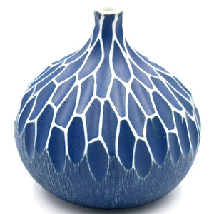 Blue Structure Bud Vase