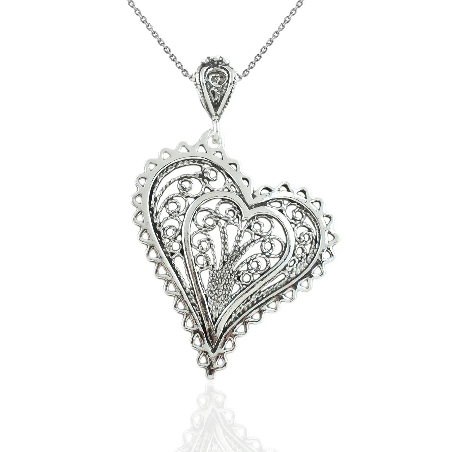 Filigree Double Heart Necklace