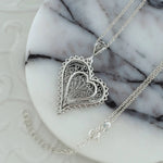 Filigree Double Heart Necklace