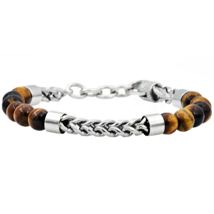 Stainless Tiger’s Eye Bracelet