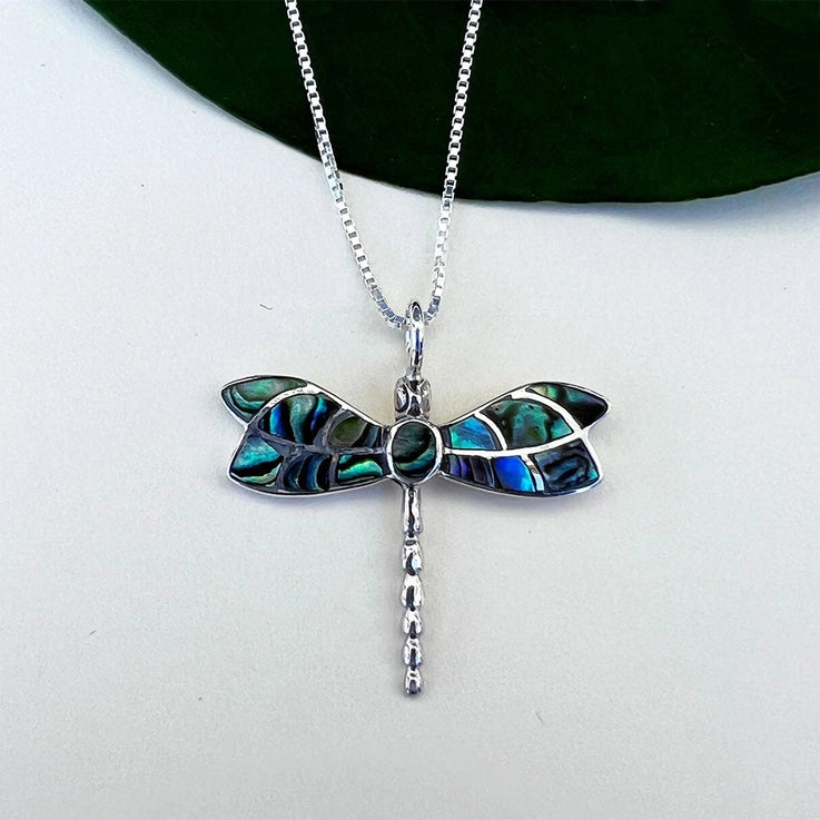 Abalone Dragonfly Pendant