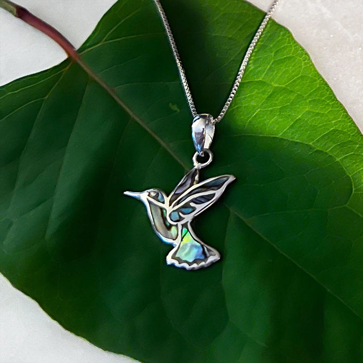 Abalone Hummingbird Necklace