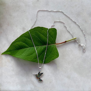 Abalone Hummingbird Necklace