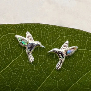 Abalone Hummingbird Earrings