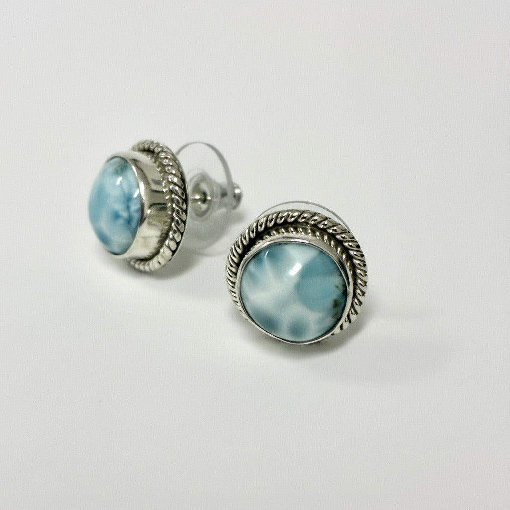 Larimar Post Earrings