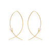 Freshwater Pearl Marquise Threader Earrings