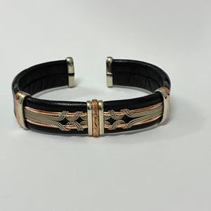 Leather and Copper Bracelet