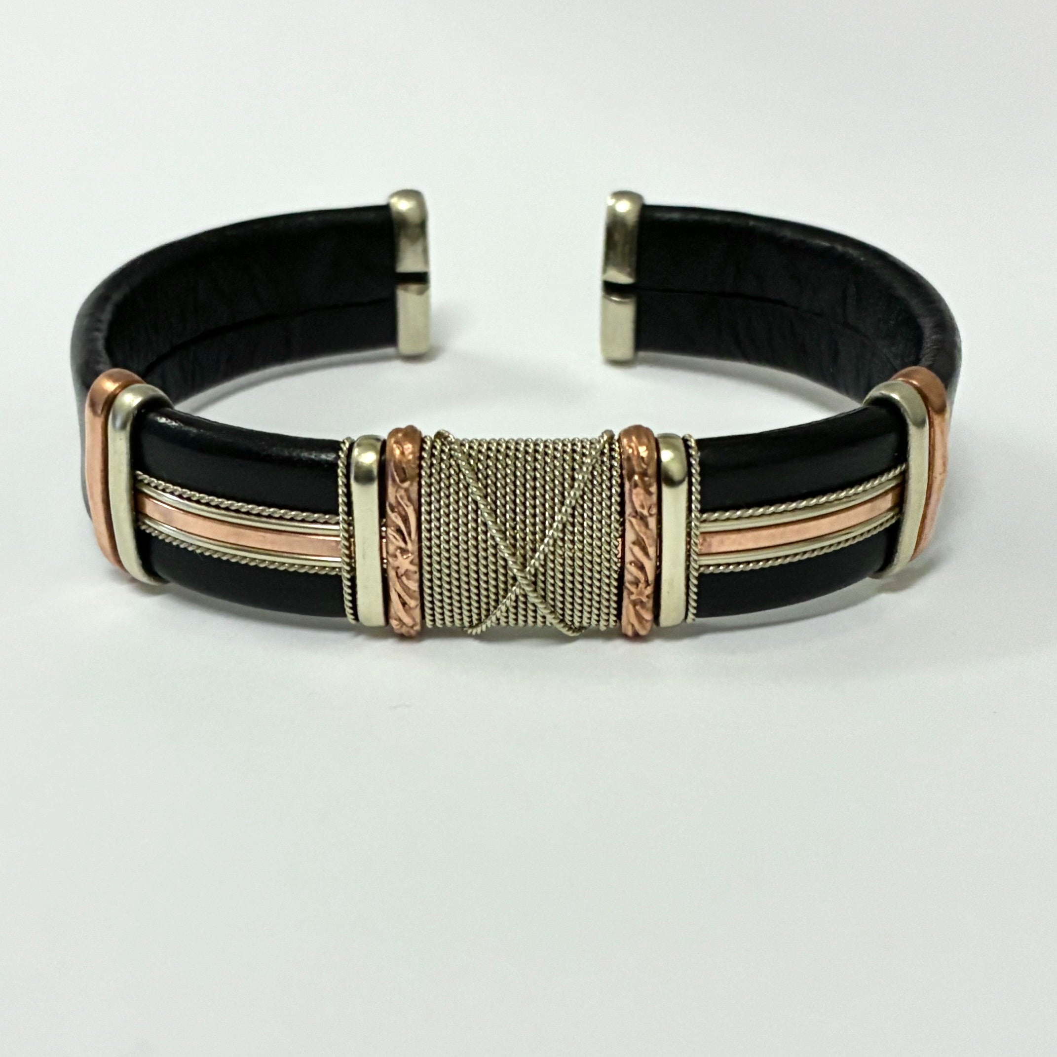 Leather and Copper Bracelet