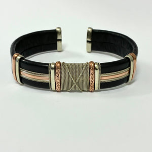 Leather and Copper Bracelet