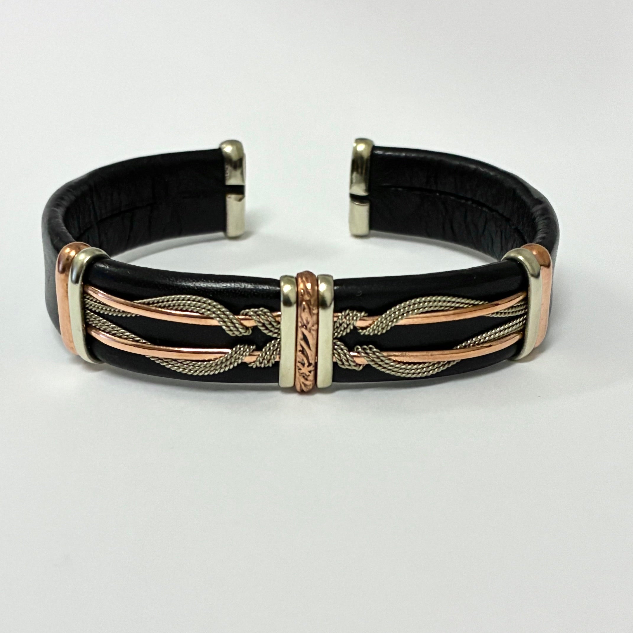 Leather and Copper Bracelet