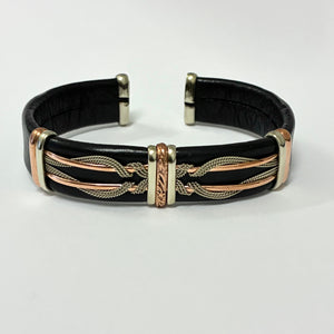 Leather and Copper Bracelet