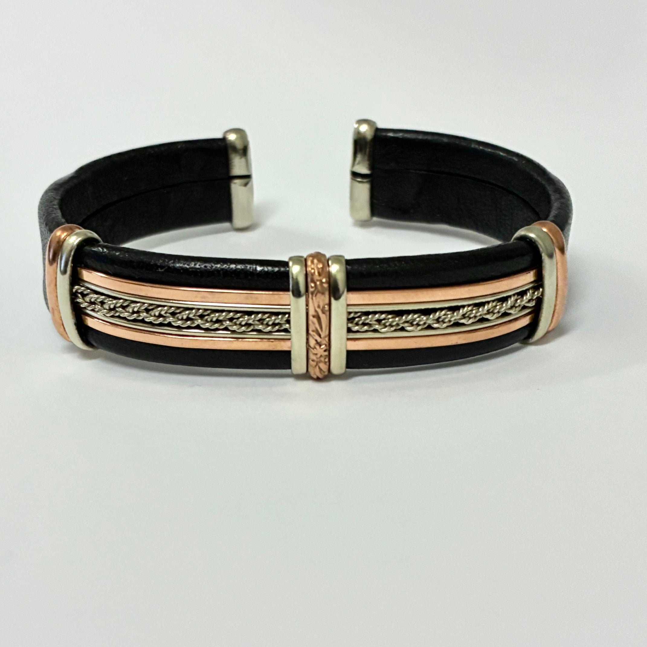 Leather and Copper Bracelet