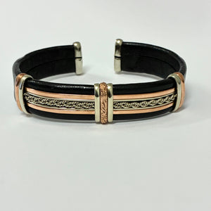 Leather and Copper Bracelet