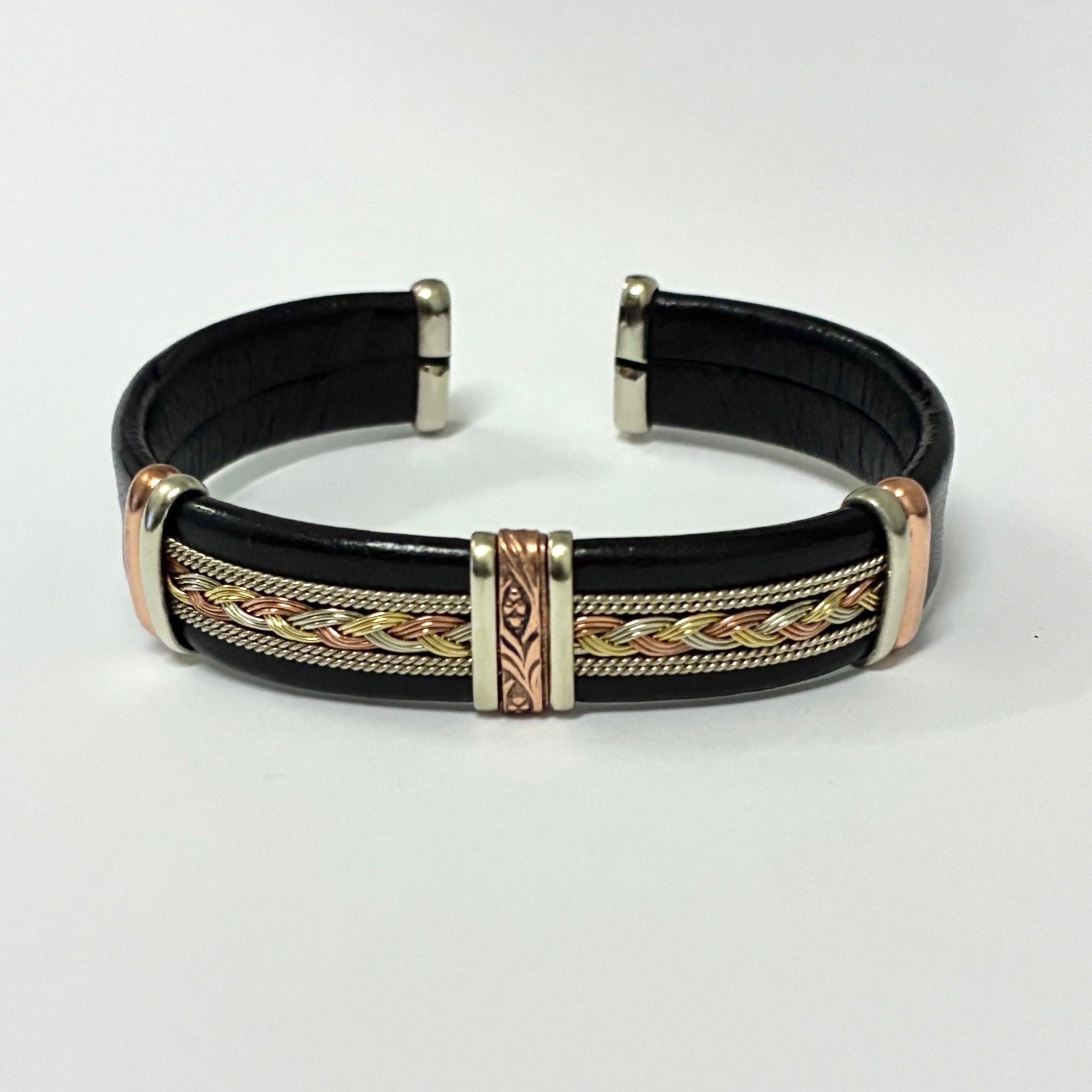 Leather and Copper Bracelet