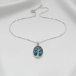 Abalone Tree of Life Oval Pendant