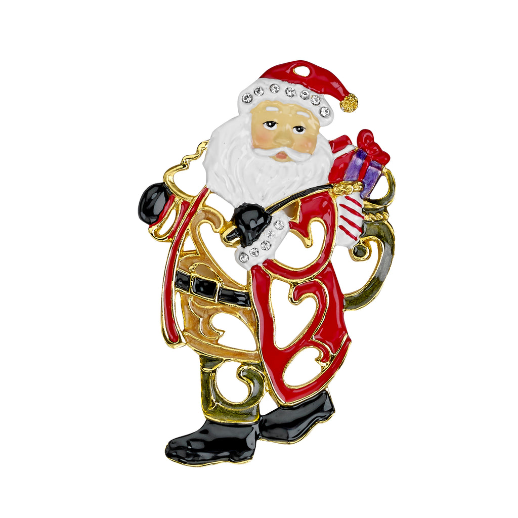 Jeweled Santa Ornament
