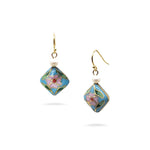 Cloisonné Floral Earrings