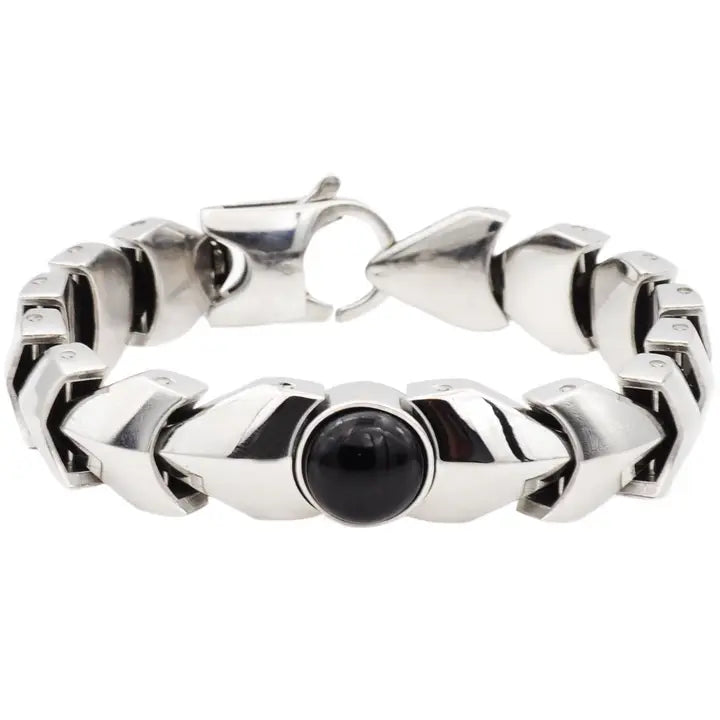 Onyx Stainless Steel Bracelet