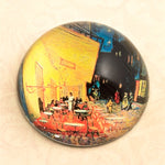 Café Terrace at Night Paperweight