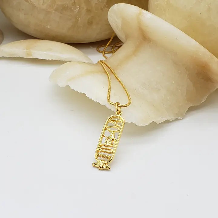 “I Love You” Cartouche Pendant