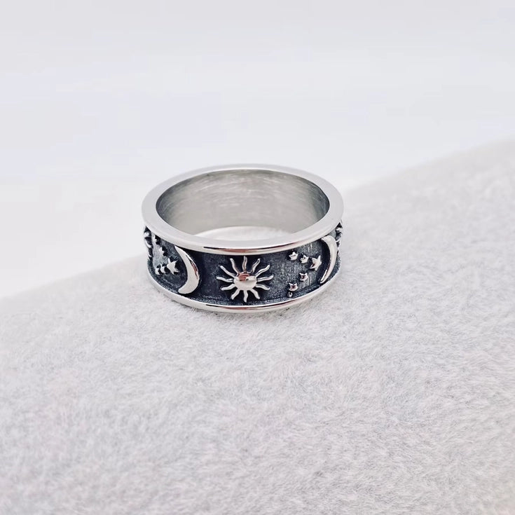 Celestial Moon & Star Ring