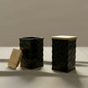 Textured Jar Candle - The Black Collection Square