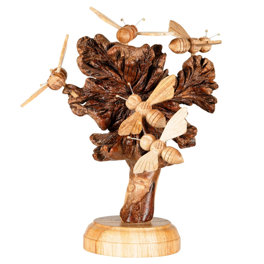 Mushroom Sculpture with Bees