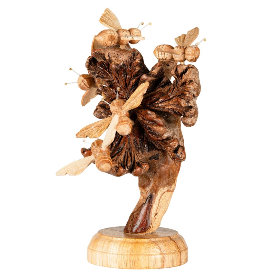 Mushroom Sculpture with Bees