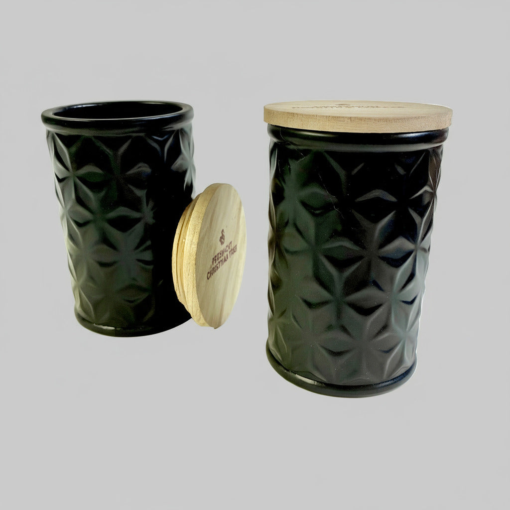 Textured Jar Candle - The Black Collection Round