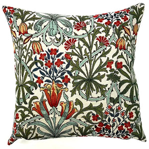 William Morris Floral Belgian Jacquard Woven Pillow