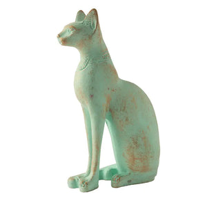 Egyptian Bastet Cat Verdigris Green