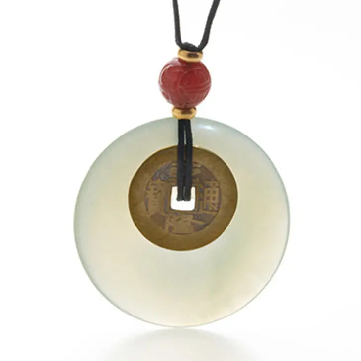 Jade I Ching Coin Necklace