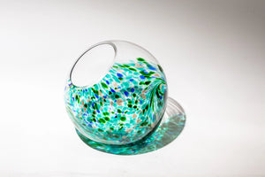 Green Blown Glass Terrarium