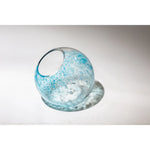 Aqua Blown Glass Terrarium 7"