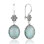 Aqua Chalcedony Earrings