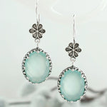 Aqua Chalcedony Earrings