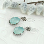 Aqua Chalcedony Earrings