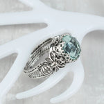 Aquamarine Bee Ring size 7