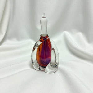Art Glass Perfume Red Swirl